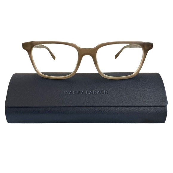 WARBY PARKER Taupe Tan Translucent Acetate Eyeglasses Unisex 51 18 142 - Picture 1 of 5